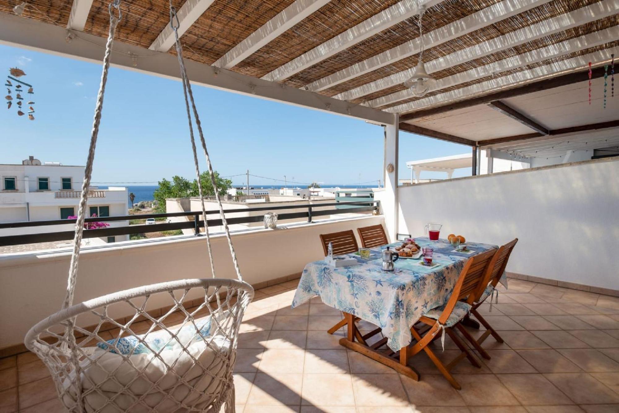 Casa Vacanze Orlando - Con Veranda Vista Mare A 200M Dal Mare Santa Maria di Leuca Zewnętrze zdjęcie